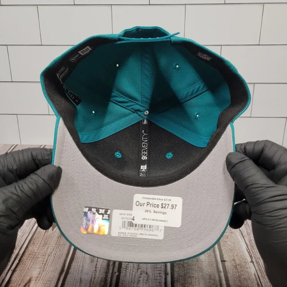 New Era 9SEVENTY Miami Dolphins Aqua Stretch Snap Adjustable NFL Hat OSFM